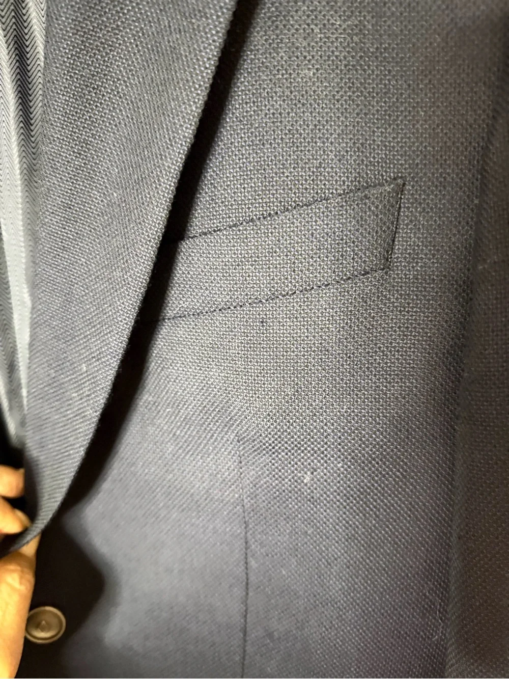 Joseph Abboud Blazer Mens 40 Reg Navy Heritage Super 110s Wool Two Metal Button